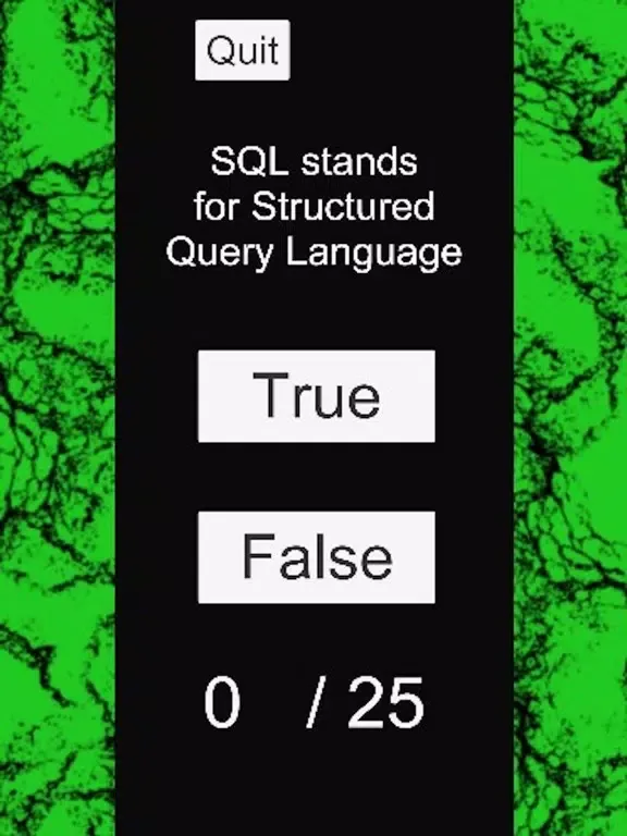 SQL Quiz - 25 Questions iPad  Ekran Görüntüleri