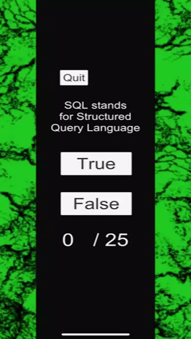 SQL Quiz - 25 Questions Ekran Görüntüleri