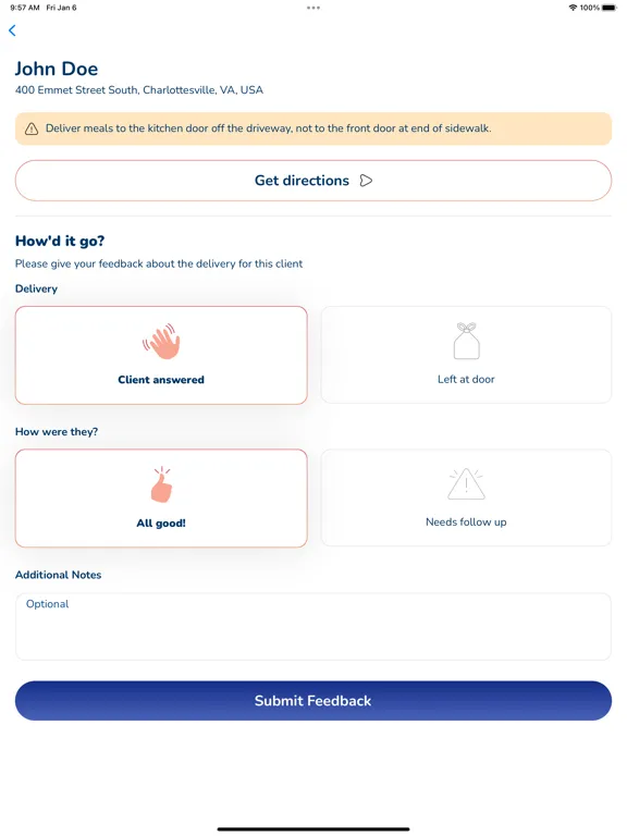 Meals on Wheels CA iPad 应用截图