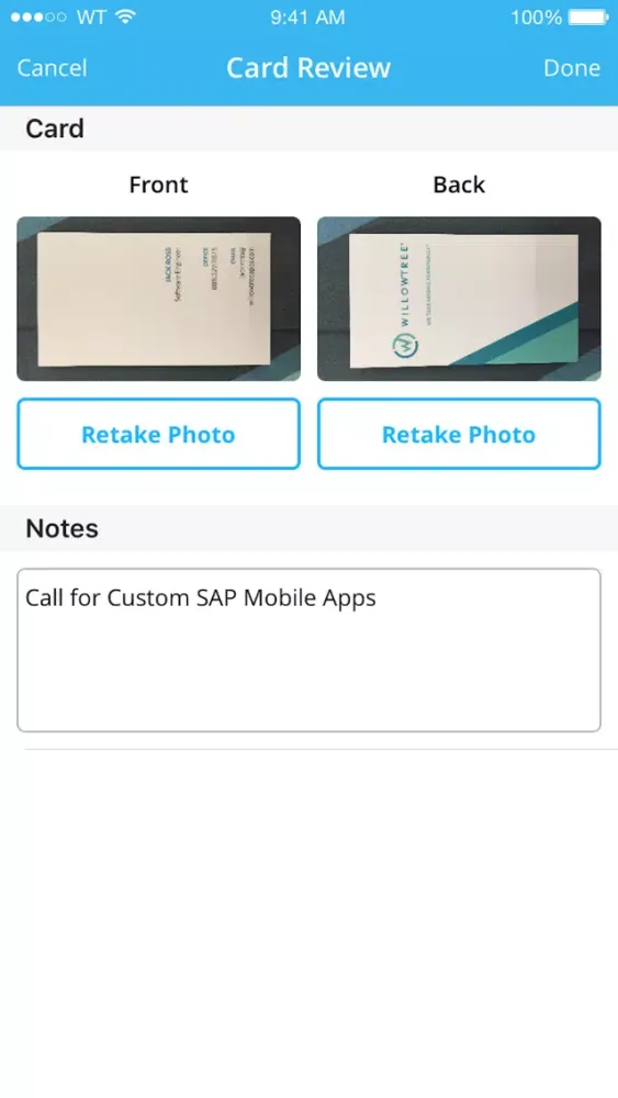 Scanzii - Business Card Scanner سکرین شاٹس