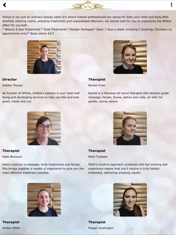 Capturas de pantalla de Willow Well-being iPad 
