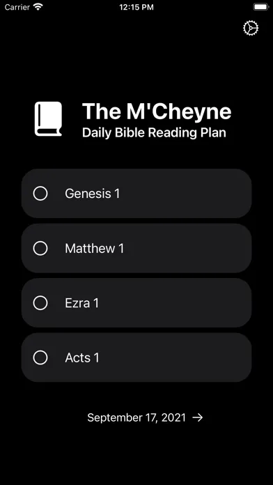 Tangkapan skrin The M'Cheyne Plan