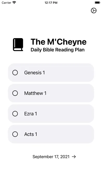 Tangkapan skrin The M'Cheyne Plan