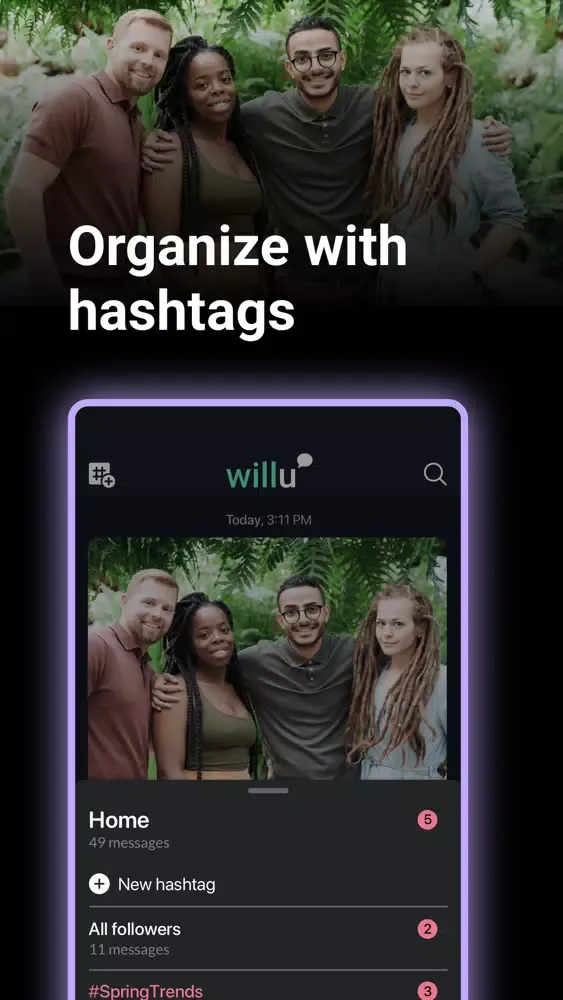 Willu: Hashtag Messaging स्क्रीनशॉट