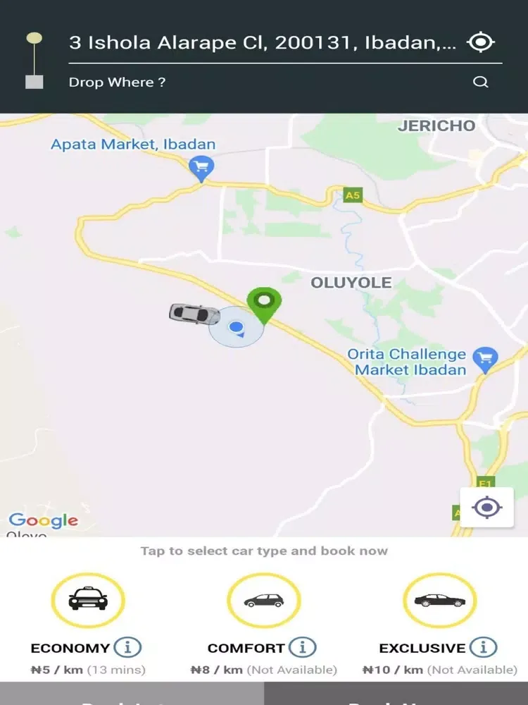 Tangkapan layar Cabu Nigeria iPad 