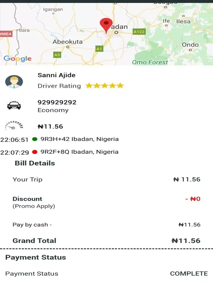 Tangkapan layar Cabu Nigeria iPad 