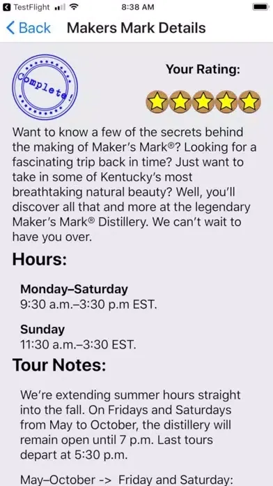 Bourbon Trail Guide v3 스크린샷