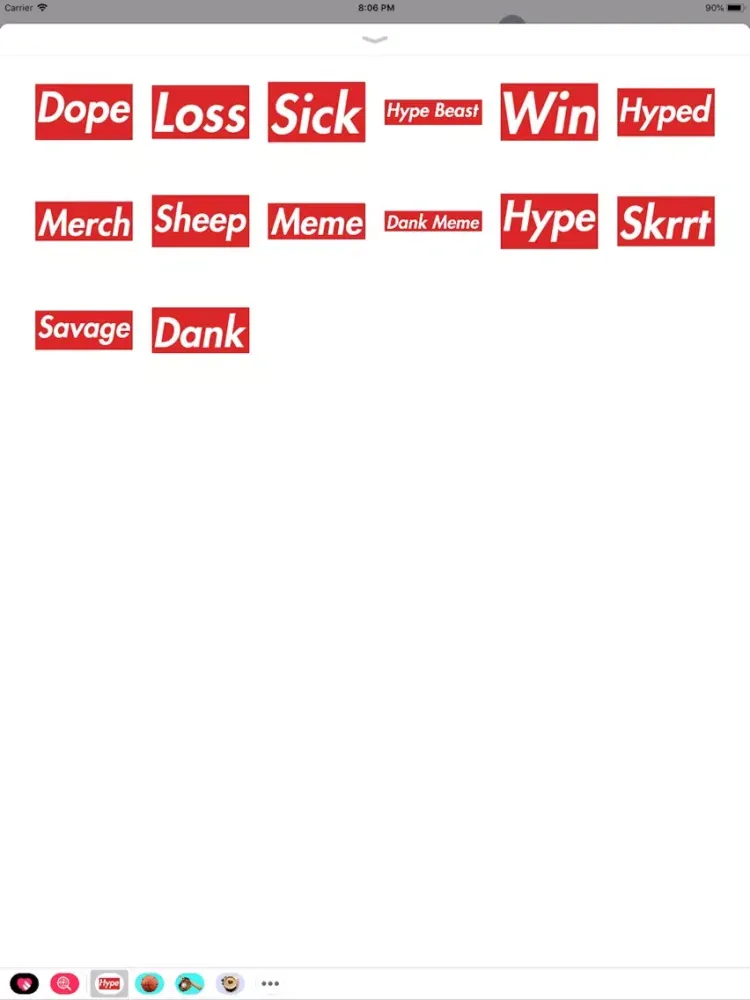 Capturas de tela do Box Logo Hypebeast Stickers iPad 