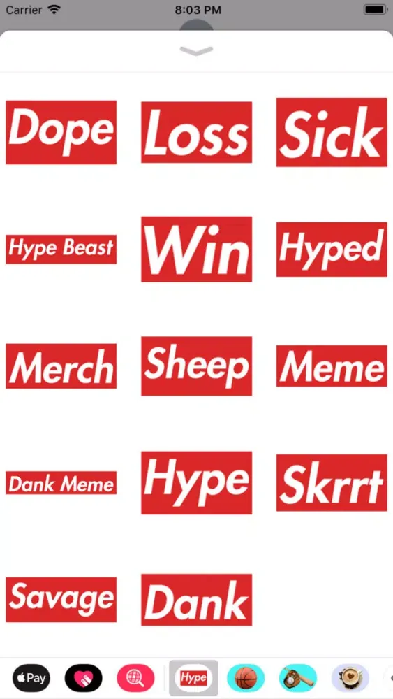 Capturas de tela do Box Logo Hypebeast Stickers