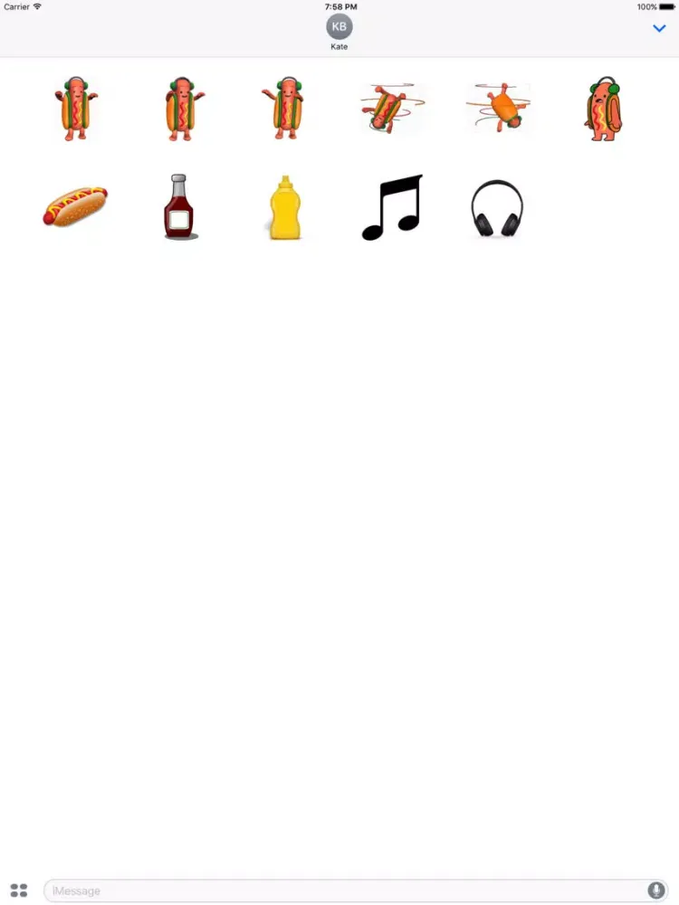 Скриншоты Dancing Hot Dog Meme Stickers iPad 