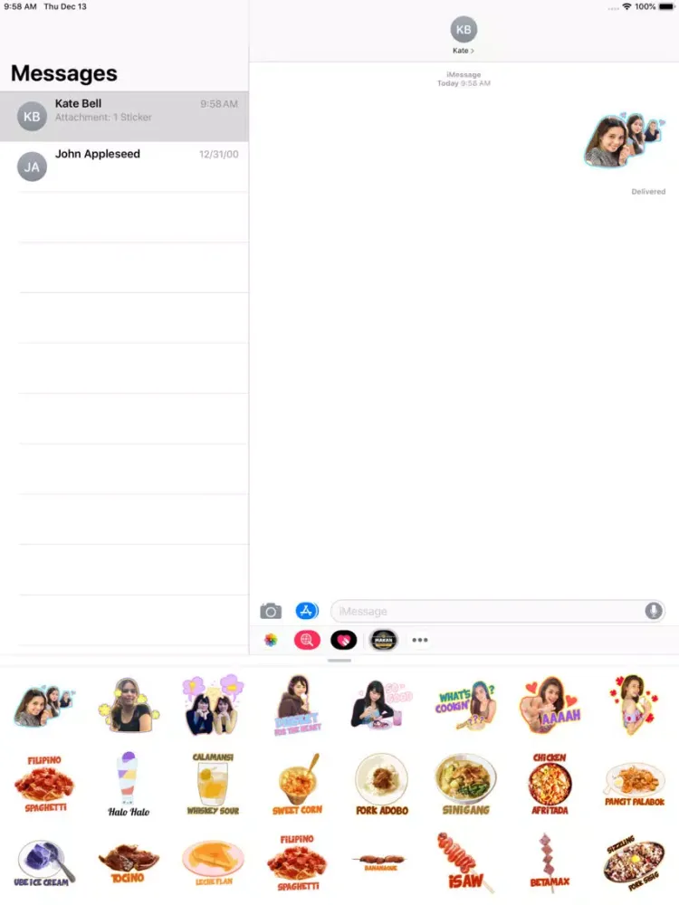 Zrzuty ekranu Makan Thoughts iStickers iPad 