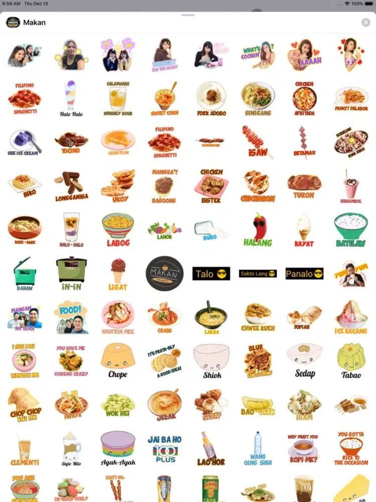 Zrzuty ekranu Makan Thoughts iStickers iPad 