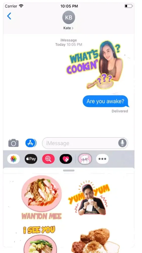 Zrzuty ekranu Makan Thoughts iStickers