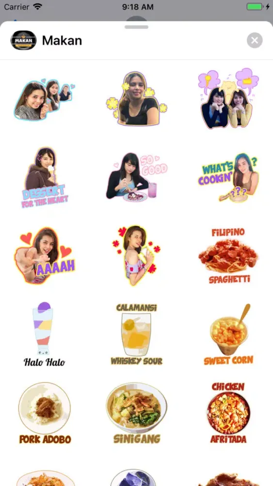 Zrzuty ekranu Makan Thoughts iStickers
