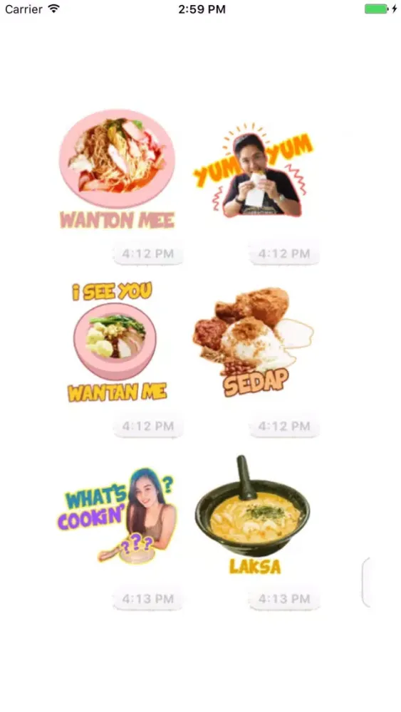 Zrzuty ekranu Makan Thoughts iStickers