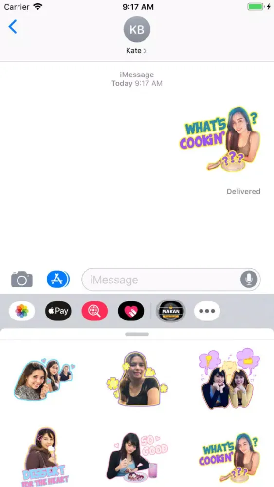 Zrzuty ekranu Makan Thoughts iStickers
