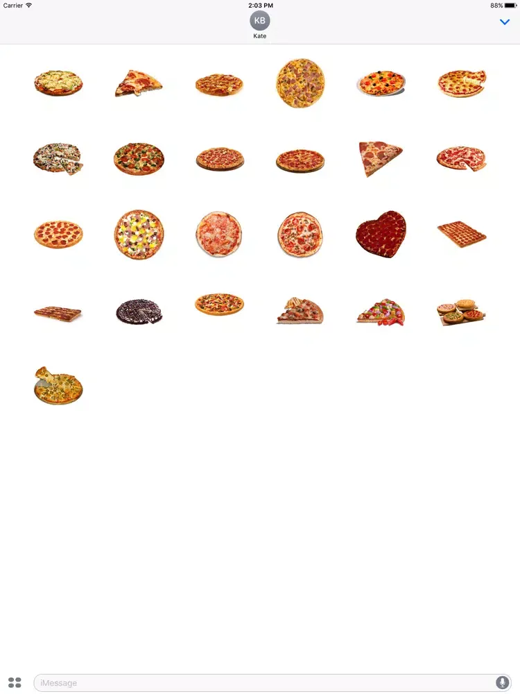 Скриншоты Pizza Stickers Emoji iPad 