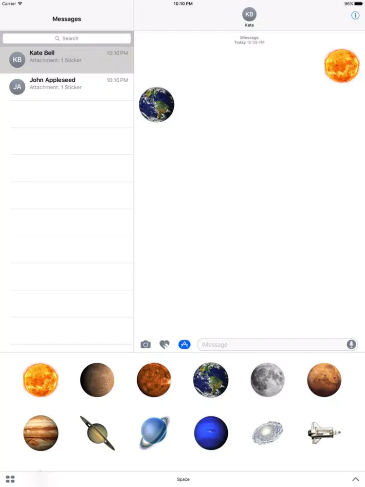 Solar System Stickers iPad  Ekran Görüntüleri