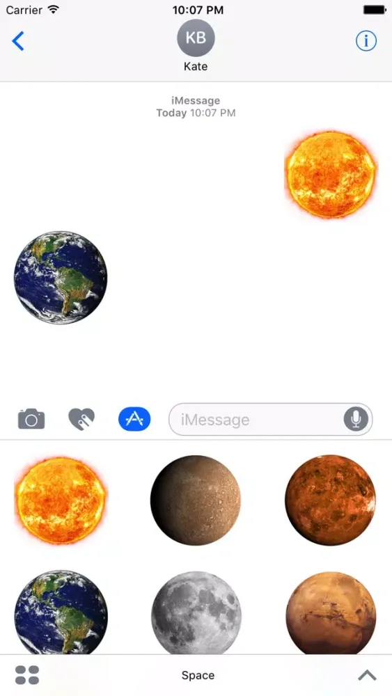 Solar System Stickers Ekran Görüntüleri