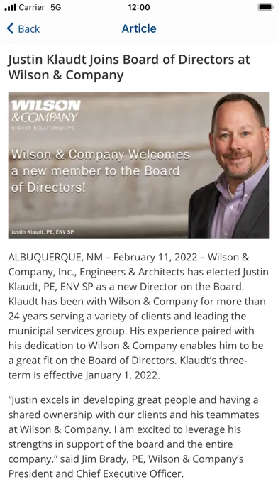 OneConnect @ Wilson & Company Screenshots