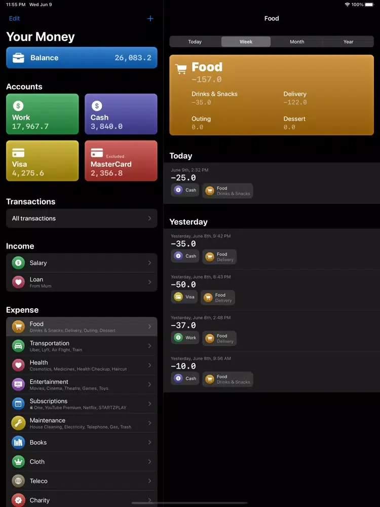 WIMM - Where Is My Money iPad  スクリーンショット