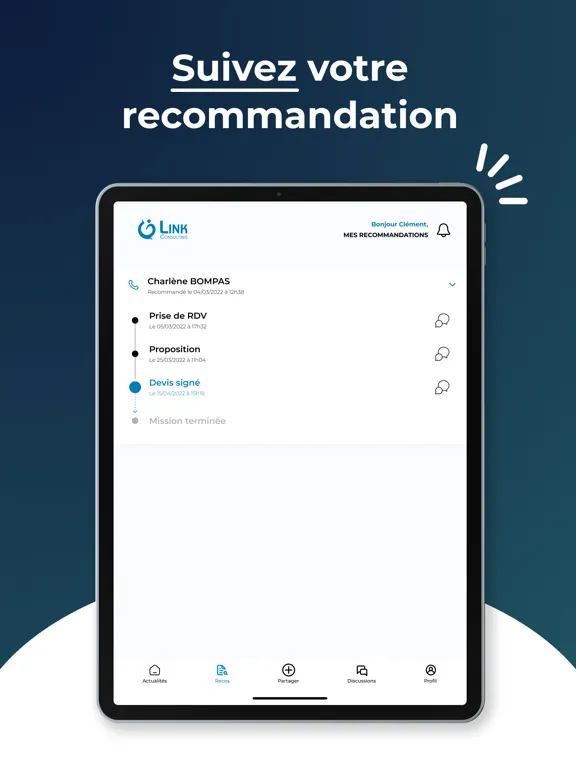 Link Consulting iPad  Screenshots