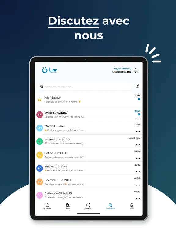 Link Consulting iPad  Screenshots