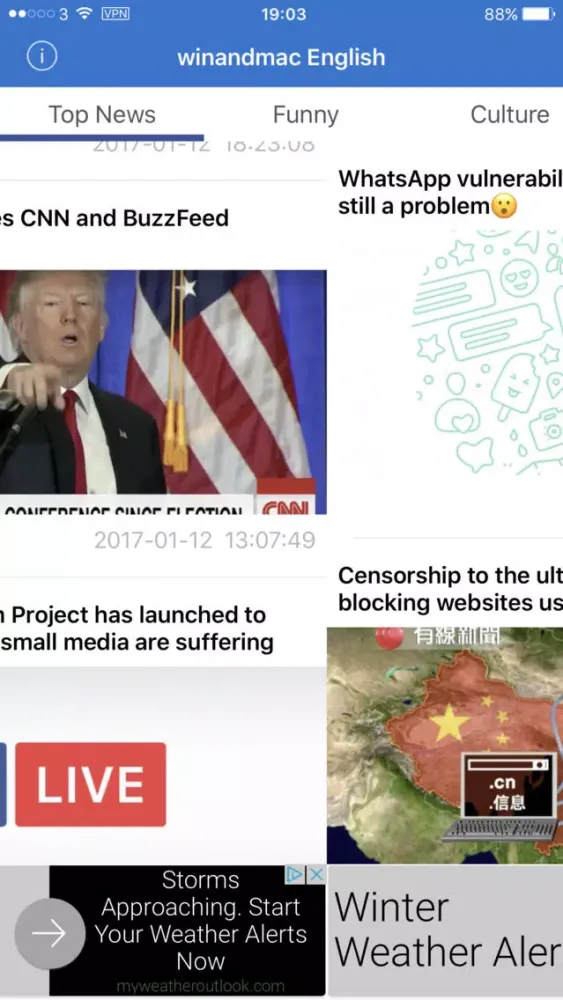 Capturas de pantalla de winandmac News - tech and fun news with Emoji!