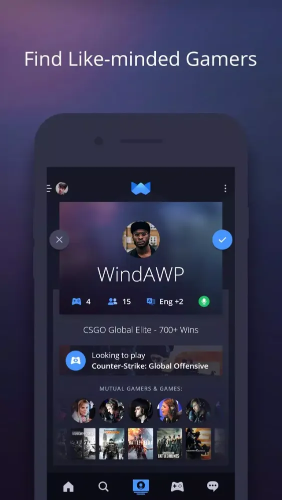 Capturas de tela do Wind: Find gamers to play with