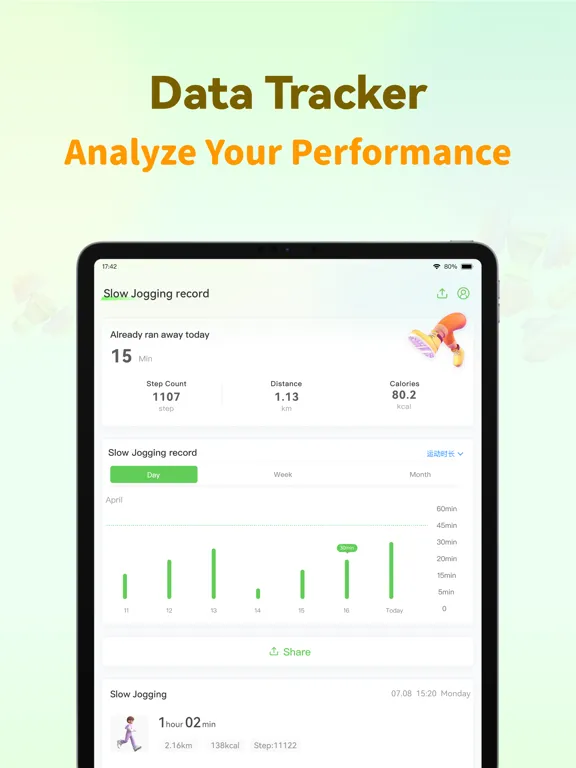 Slow Jogging Tracker &Timer iPad  স্ক্রিনশট