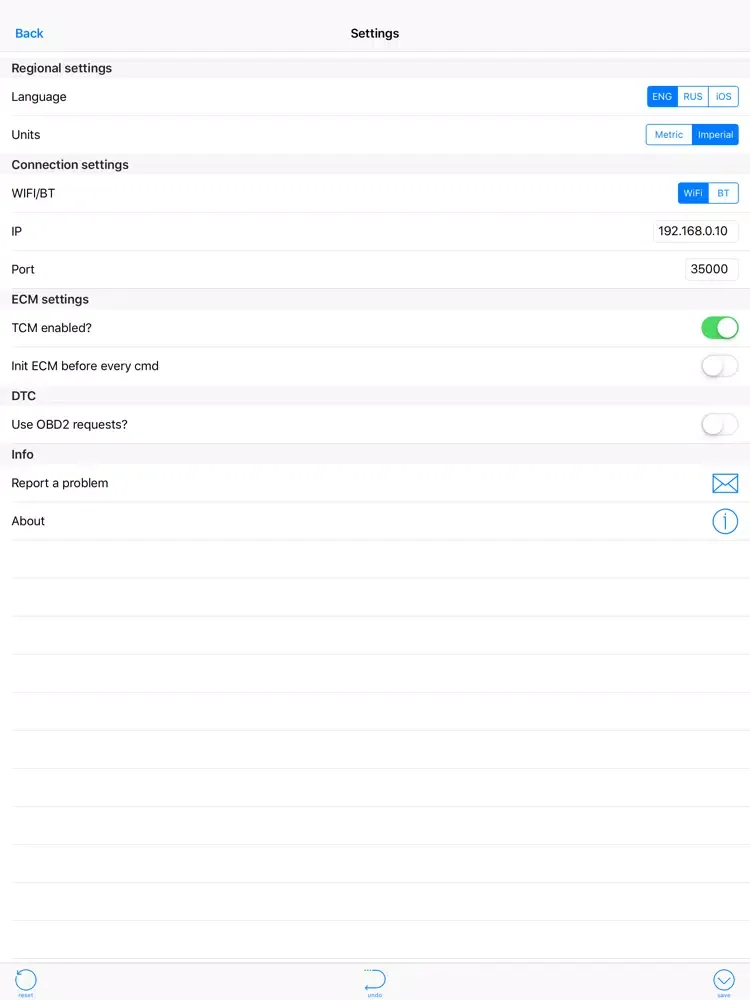 WindFast Lite Infiniti/Nissan iPad  Screenshots