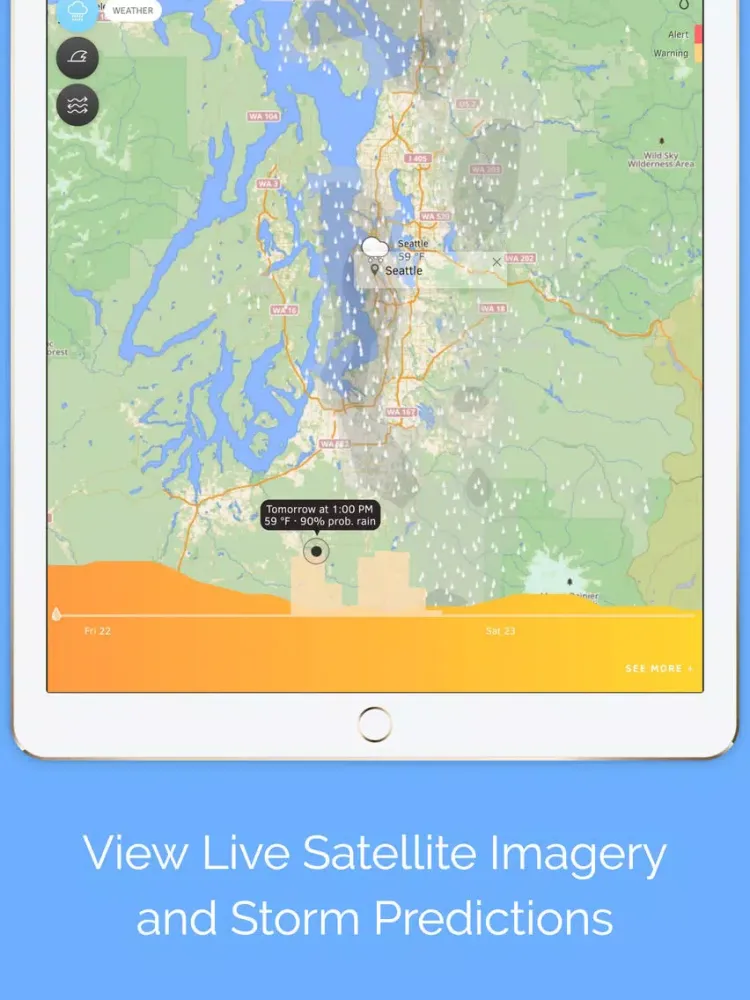 Captures d'écran de Windria - US West (NOAA high-res Wind/waves/currents forecast) iPad 