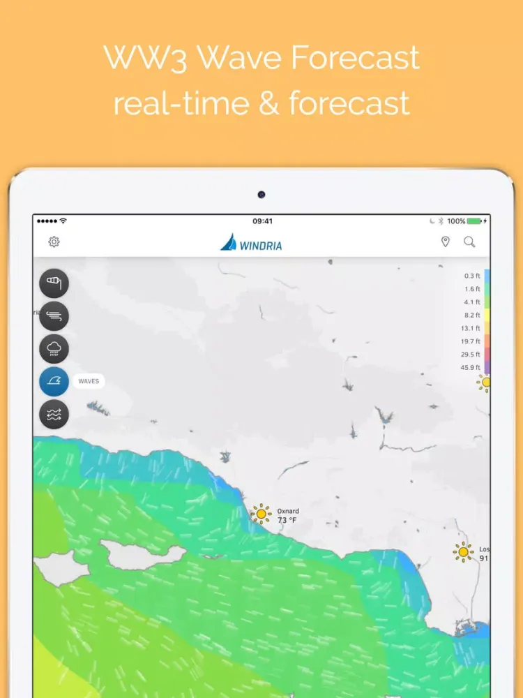 Captures d'écran de Windria - US West (NOAA high-res Wind/waves/currents forecast) iPad 