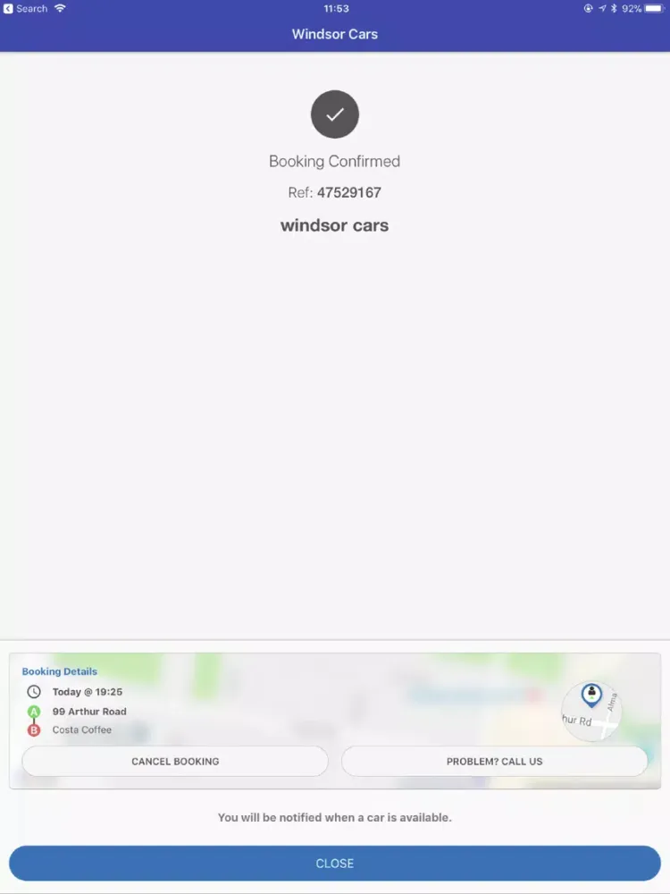 Ảnh chụp màn hình của Windsor Cars Ltd iPad 