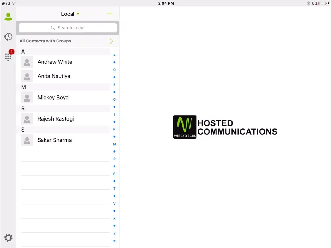 Capturas de tela do Windstream Hosted Communications for iPad iPad 