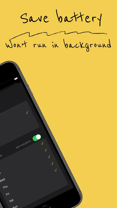 Capturas de tela do reAlarm-Auto skip holidays