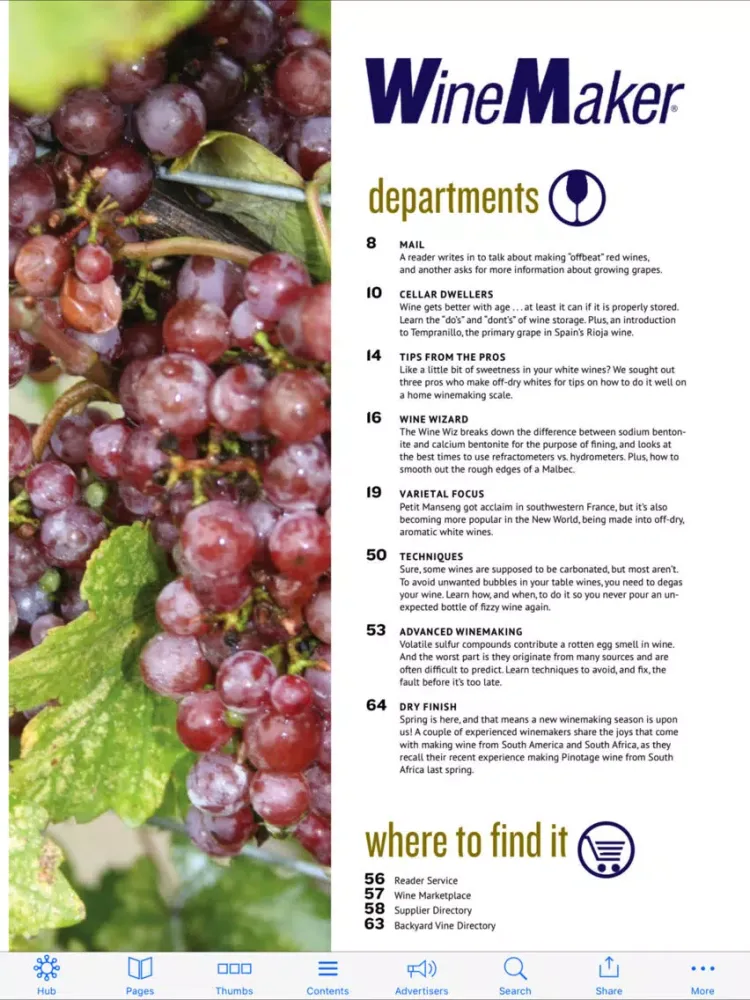 ภาพหน้าจอของ WineMaker Magazine iPad 
