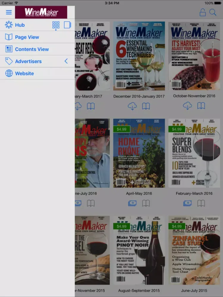 ภาพหน้าจอของ WineMaker Magazine iPad 