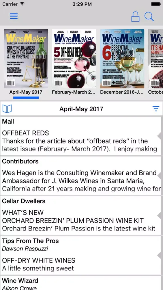 ภาพหน้าจอของ WineMaker Magazine