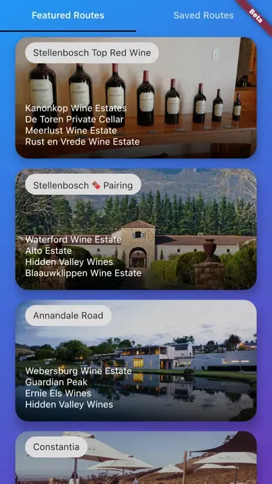 Capturas de tela do Cape Winelands