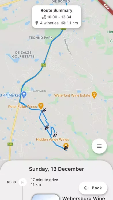 Capturas de tela do Cape Winelands