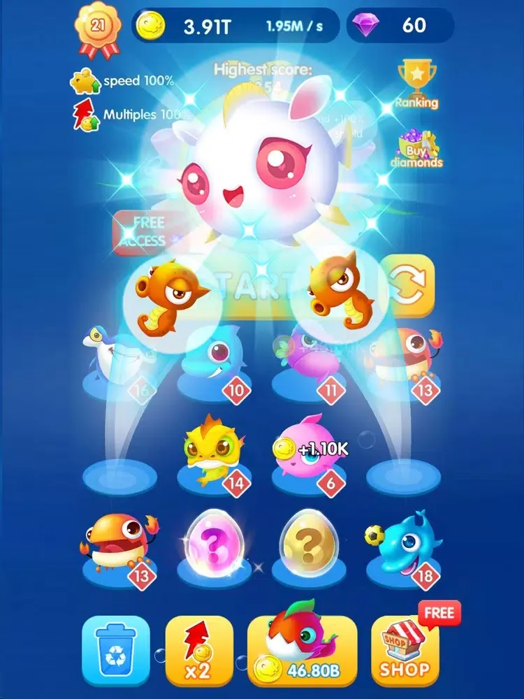 Capturas de pantalla de Pretty Fish Rush iPad 