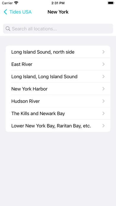 ภาพหน้าจอของ Tides USA:Tide Predictions