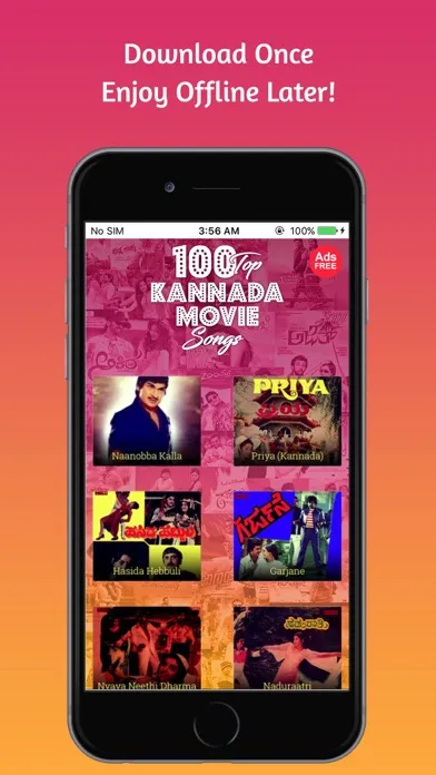 Ảnh chụp màn hình của 100 Top Kannada Movie Songs