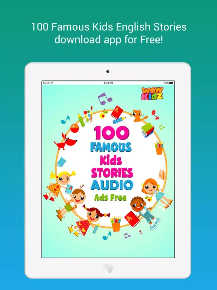 100 Famous English Audio Stories Without ads iPad  Screenshots