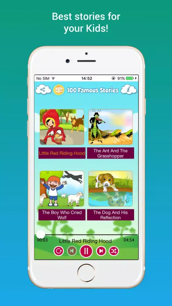 100 Famous English Audio Stories Without ads Screenshots