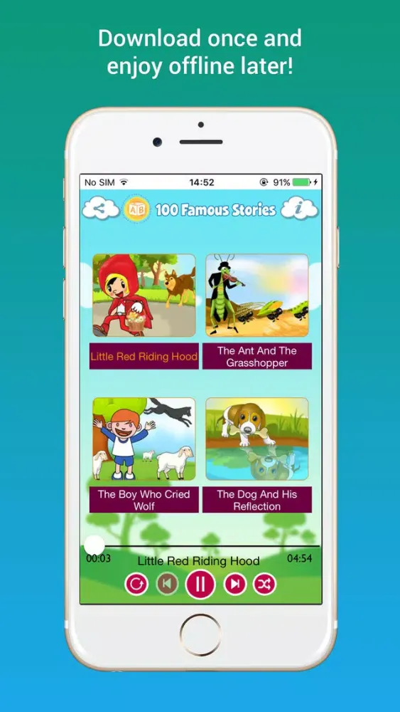100 Famous English Audio Stories Without ads Screenshots