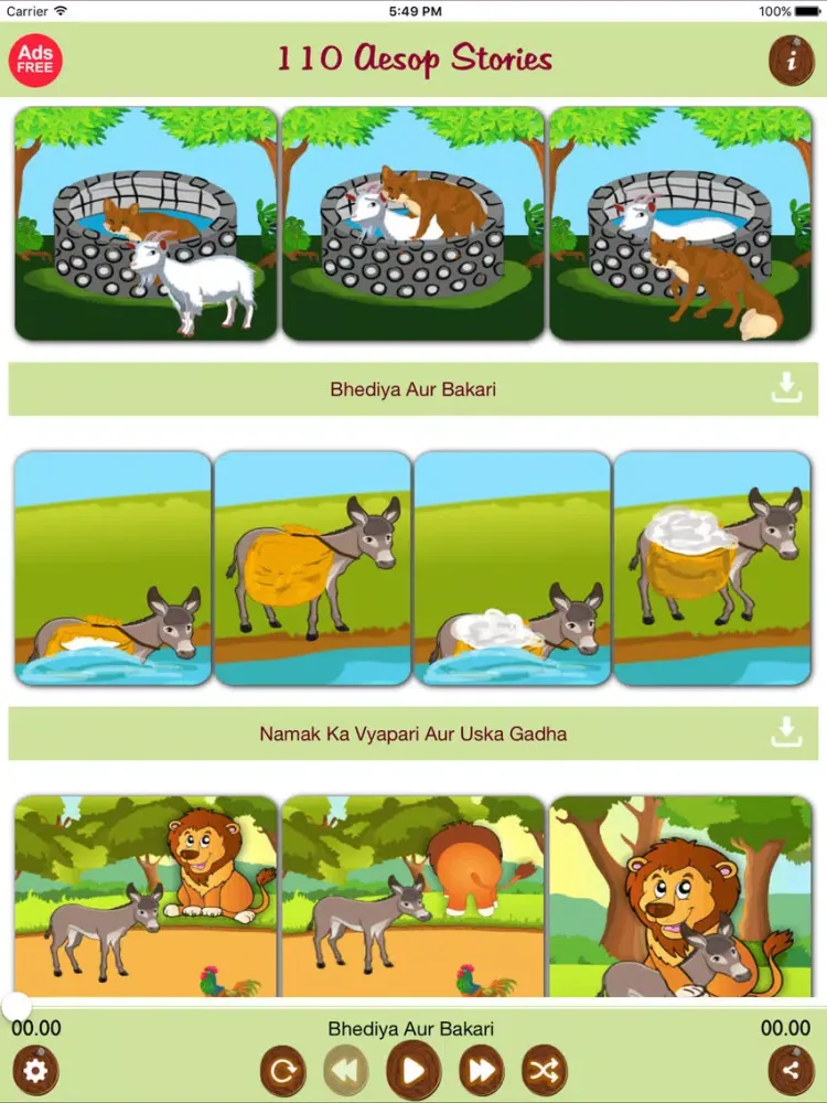Tangkapan layar 110 Aesop Stories iPad 