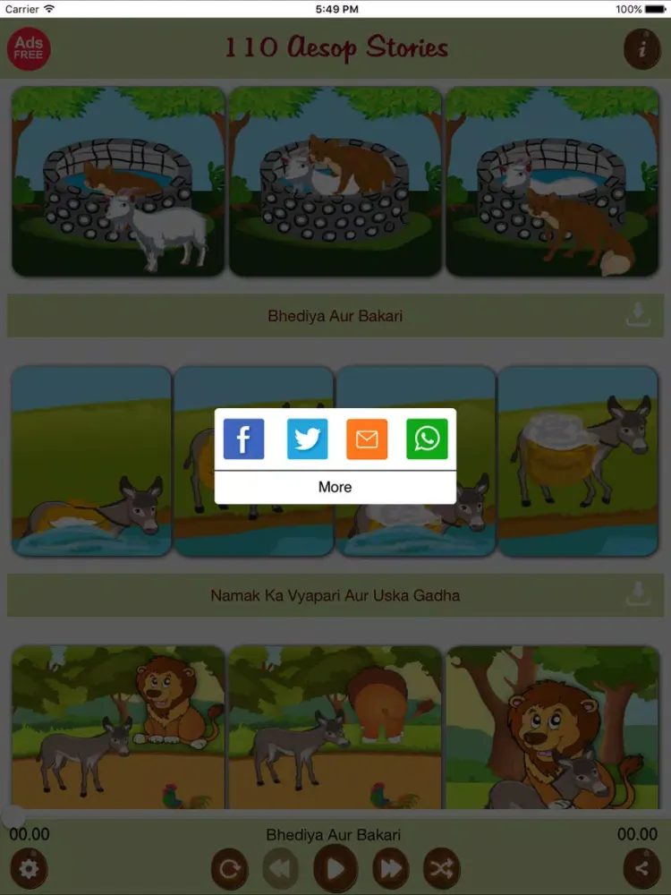 Tangkapan layar 110 Aesop Stories iPad 