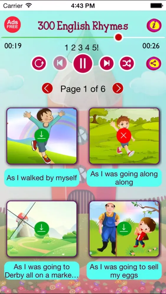 Ảnh chụp màn hình của 300 English Rhymes